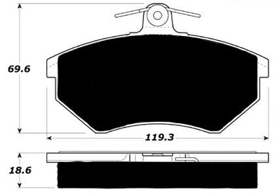 Porterfield Brake Pads for 1987 AUDI 5000