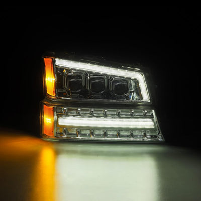 AlphaRex 03-06 Chevy Silverado 1500/2500HD/3500HD/Avalanche Chrome NOVA LED Proj Headlights 880255 *Discontinued