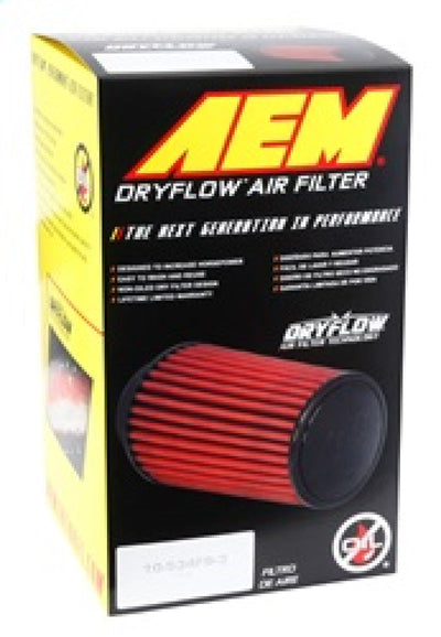 AEM Induction AEM 2.75in Flange ID x 6.25in Base OD x 7in H DryFlow Conical Air Filter 21-2027DK