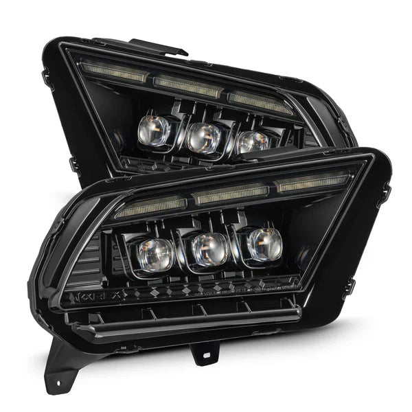 AlphaRex 13-14 Ford Mustang MK II NOVA-Series LED Projector Headlights Alpha-Black