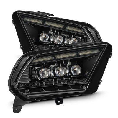 AlphaRex 13-14 Ford Mustang MK II NOVA-Series LED Projector Headlights Black