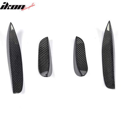 2015-2021 Benz C-Class W205 JC Front Bumper Fins Canards Carbon Fiber
