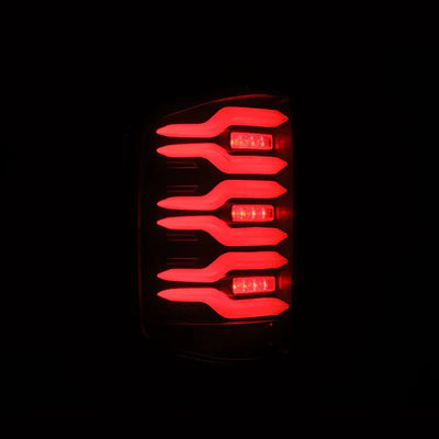 AlphaRex 14-18 Chevrolet Silverado 1500 / 15-19 Silverado 2500HD/3500HD / 15-19 GMC Sierra 3500HD Dually LUXX-Series LED Tail Lights Black