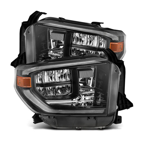 AlphaRex 14-21 Toyota Tundra MK II LUXX-Series LED Crystal Headlights Alpha-Black