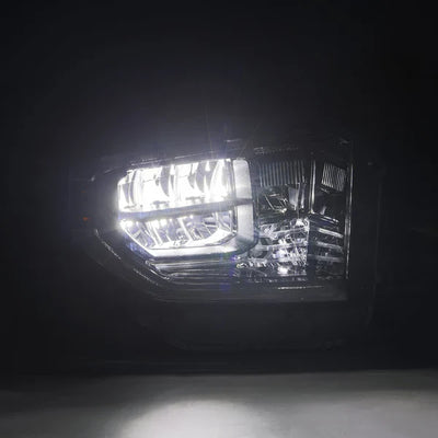 AlphaRex 14-21 Toyota Tundra MK II LUXX-Series LED Crystal Headlights Alpha-Black