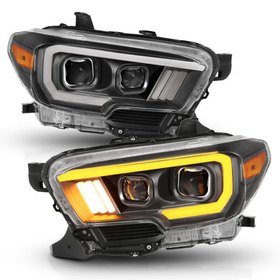 Anzo Toyota Tacoma '16-18 Projector Plank Style Switchback H.L Black Amber