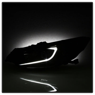 SPYDER xTune 09-14 Acura TSX Projector Headlights - Light Bar DRL - Black (PRO-JH-ATSX09-LB-BK) 9042218