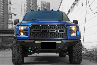 AlphaRex 15-17 Ford F150 PRO-Series Halogen Projector Headlights Black