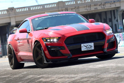 AlphaRex 15-17 Ford Mustang/18-20 Mustang Shelby GT350/GT500 MK II NOVA-Series LED Projector Headlights Alpha-Black