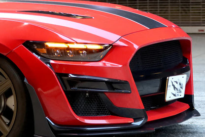 AlphaRex 15-17 Ford Mustang/18-20 Mustang Shelby GT350/GT500 MK II NOVA-Series LED Projector Headlights Alpha-Black