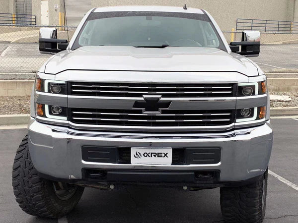 AlphaRex 15-19 Chevrolet Silverado 2500HD/3500HD LUXX-Series LED Projector Headlights Chrome