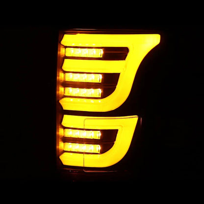 AlphaRex 15-20 Ford F150 LUXX-Series LED Tail Lights Black