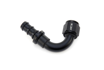 HPS Performance Products Push-on Hose End to AN Female, Aluminum, Black
