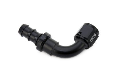 HPS Performance Products Push-on Hose End to AN Female, Aluminum, Black