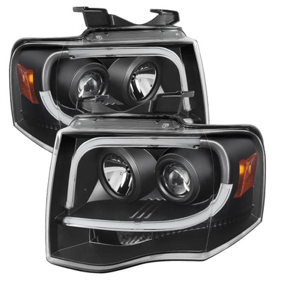 Spyder Ford Expedition 07-13 Projector Headlights Light Tube DRL Blk PRO-YD-FE07-LTDRL-BK 5079503