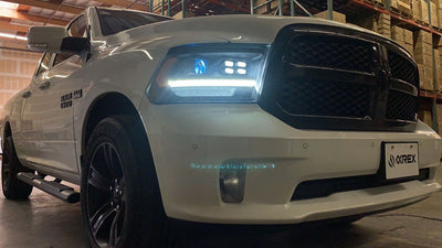 AlphaRex 09-18 Ram Truck LUXX-Series (5th Gen 2500 Style) LED Projector Headlights Alpha-Black