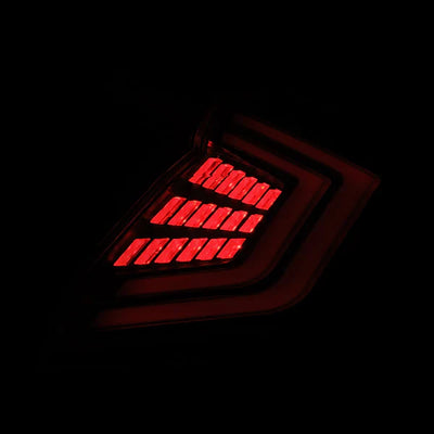 AlphaRex 16-21 Honda Civic Hatchback NOVA-Series Prismatic LED Tail Lights Alpha-Black
