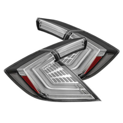 AlphaRex 16-21 Honda Civic Hatchback NOVA-Series Prismatic LED Tail Lights Clear Smoke