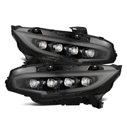 AlphaRex 16-21 Honda Civic NOVA-Series LED Projector Headlights Alpha-Black