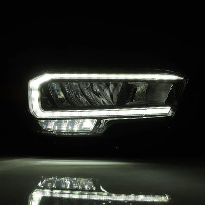 AlphaRex 16-23 Toyota Tacoma LUXX-Series LED Crystal Headlights Alpha-Black