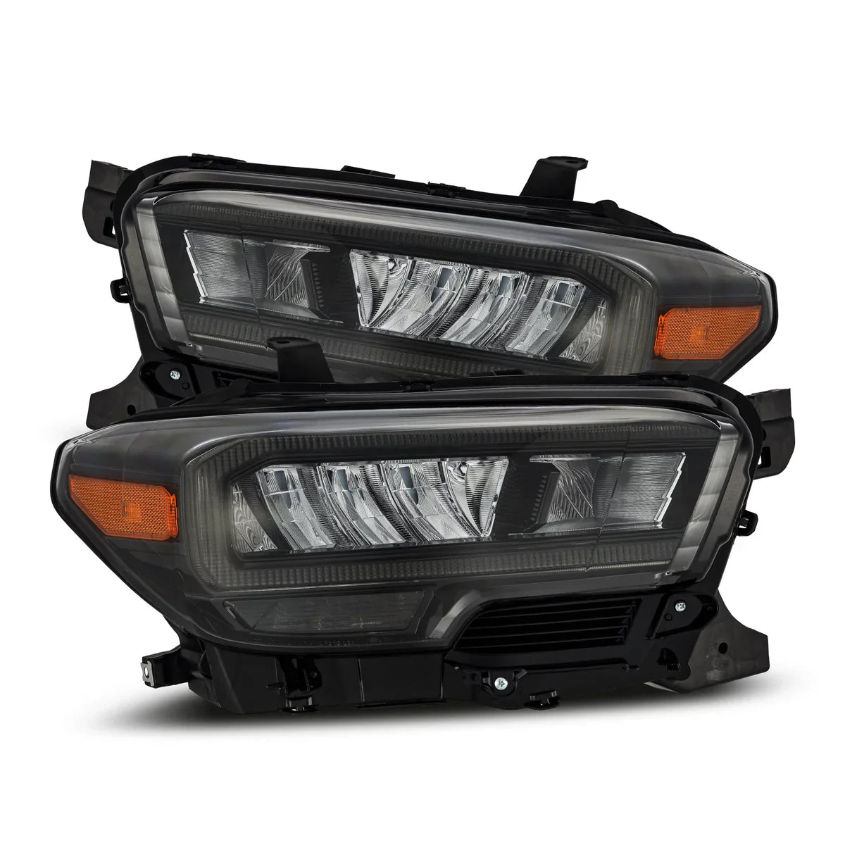 AlphaRex 16-23 Toyota Tacoma LUXX-Series LED Crystal Headlights Alpha-Black