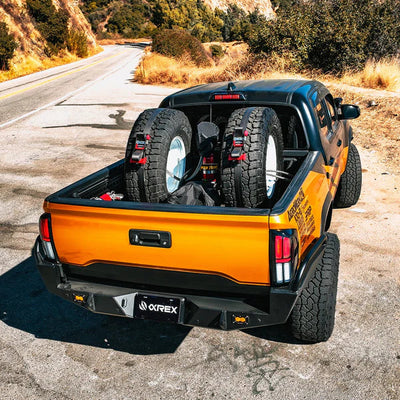 AlphaRex 16-23 Toyota Tacoma NOVA-Series Prismatic LED Tail Lights Black