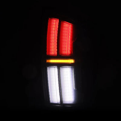 AlphaRex 16-23 Toyota Tacoma NOVA-Series Prismatic LED Tail Lights Black