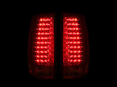 Anzo 2007-2014 Chevrolet Suburban LED Tail lights Red/Clear G4