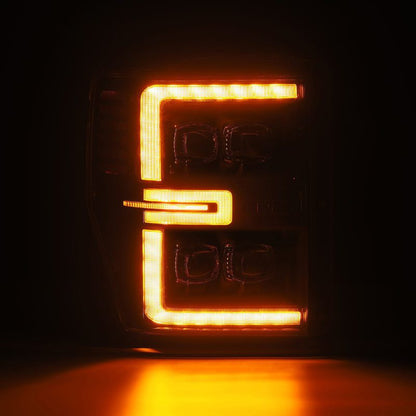 AlphaRex 08-10 Ford Super Duty/Excursion NOVA-Series LED Projector Headlights Black