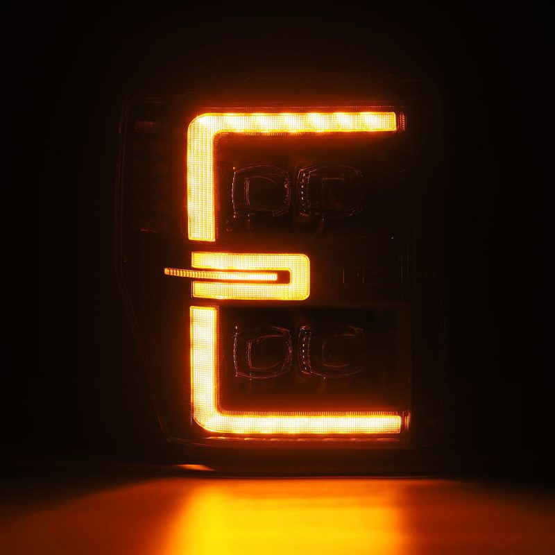 AlphaRex 08-10 Ford Super Duty/Excursion NOVA-Series LED Projector Headlights Black