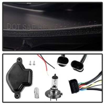 Spyder BMW E46 3-Series 02-05 4DR Projector Headlights 1PC LED Halo Blk PRO-YD-BMWE4602-4D-AM-BK 5042415