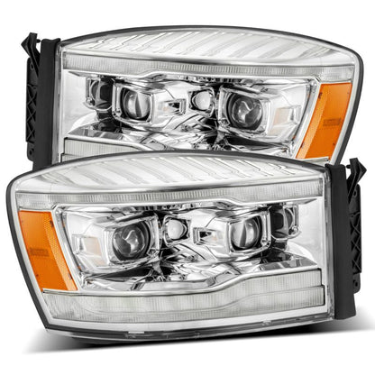 AlphaRex 06-08 Dodge Ram LUXX-Series LED Projector Headlights Chrome