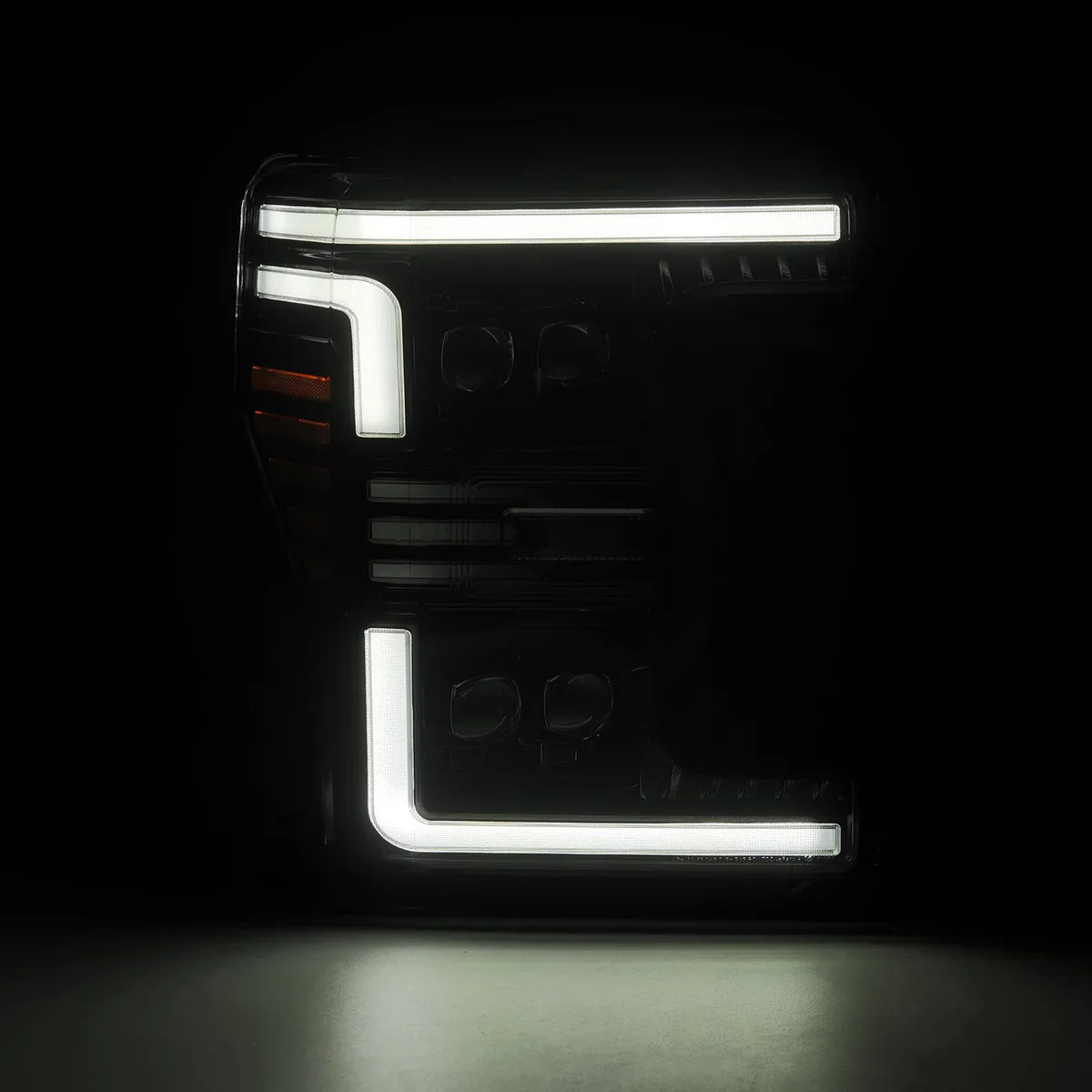 AlphaRex 17-19 Ford Super Duty MKII NOVA-Series LED Projector Headlights Alpha-Black