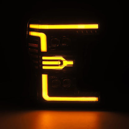 AlphaRex 17-19 Ford Super Duty MKII NOVA-Series LED Projector Headlights Alpha-Black