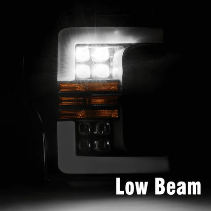 AlphaRex 17-19 Ford Super Duty NOVA-Series LED Projector Headlights Black