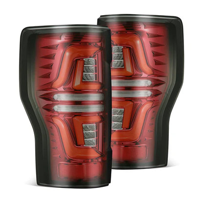 AlphaRex 17-19 Ford Super Duty PRO-Series LED Tail Lights Red Smoke