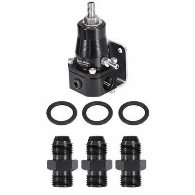 Universal Car Fuel Pressure Regulator + Gauge +AN6 Fittings 30-70 PSI Adjustable