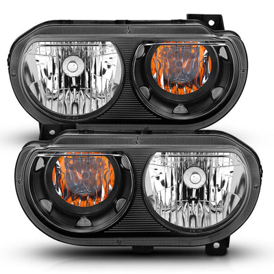 Anzo  2008-2014 Dodge Challenger Crystal Headlights Black