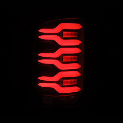 AlphaRex 14-18 GMC Sierra 1500/2500HD/3500HD LUXX-Series LED Tail Lights Blk w/Actv Light & Seq. Sig 630040 *Discontinued