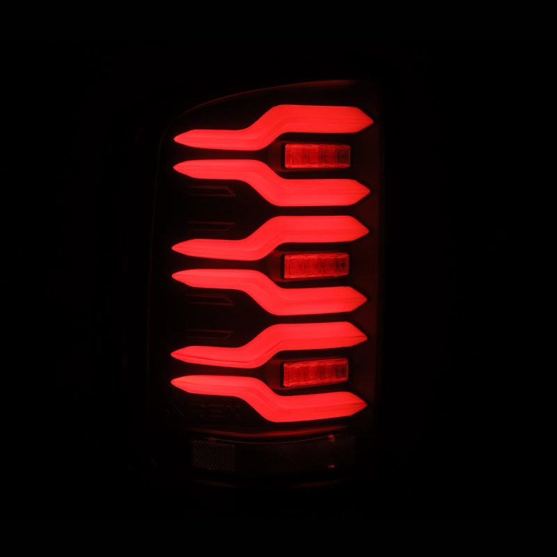 AlphaRex 2014-18 GMC Sierra 1500/2500HD/3500HD LUXX-Series LED Tail Lights Black