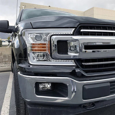 AlphaRex 18-20 Ford F150 LUXX-Series LED Projector Headlights Chrome