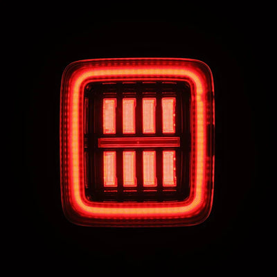 AlphaRex 18-23 Jeep Wrangler JL NOVA Prismatic LED Taillights Alpha-Black