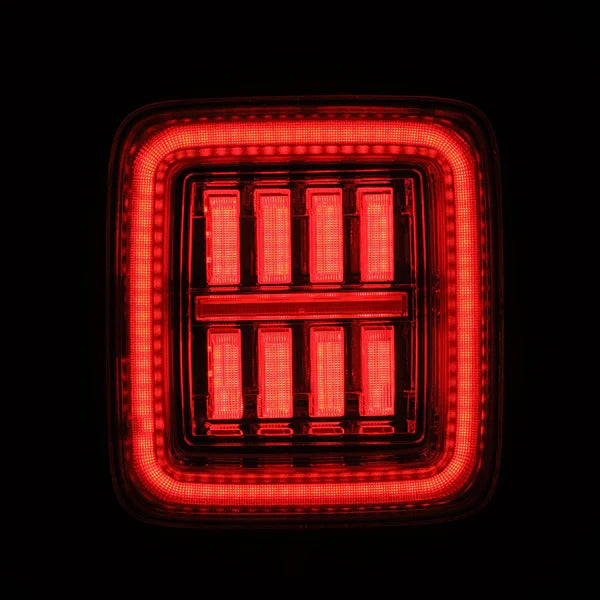 AlphaRex 18-24 Jeep Wrangler JL NOVA-Series Prismatic LED Tail Lights Clear