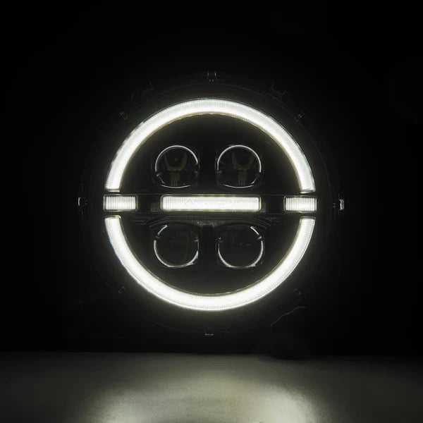 AlphaRex 18-25 Jeep Wrangler JL/Gladiator JT NOVA-Series LED Projector Headlights Alpha-Black