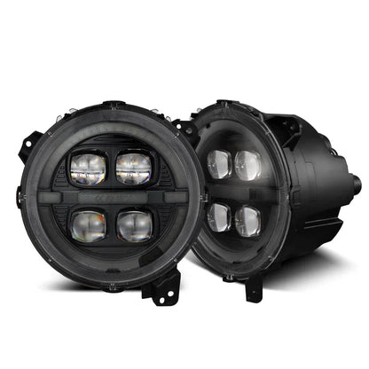 AlphaRex 18-25 Jeep Wrangler JL/Gladiator JT NOVA-Series LED Projector Headlights Alpha-Black