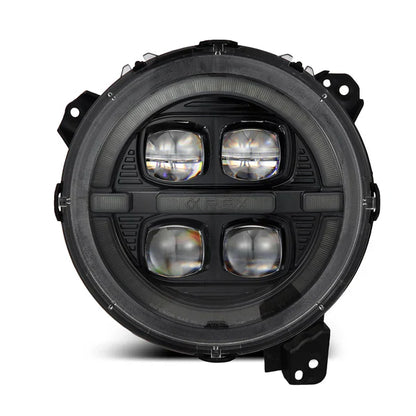 AlphaRex 18-25 Jeep Wrangler JL/Gladiator JT NOVA-Series LED Projector Headlights Alpha-Black
