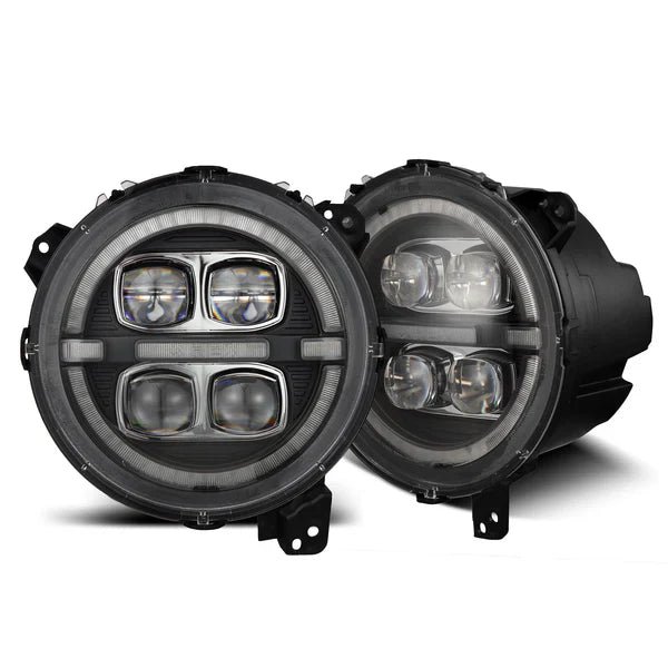 AlphaRex 18-25 Jeep Wrangler JL/Gladiator JT NOVA-Series LED Projector Headlights Black