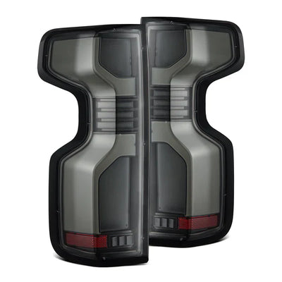 AlphaRex 19-25 Chevrolet Silverado 1500 / 20-25 Silverado 2500HD/3500HD LUXX-Series LED Tail Lights Alpha-Black