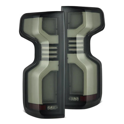 AlphaRex 19-25 Chevrolet Silverado 1500 / 20-25 Silverado 2500HD/3500HD LUXX-Series LED Tail Lights Black