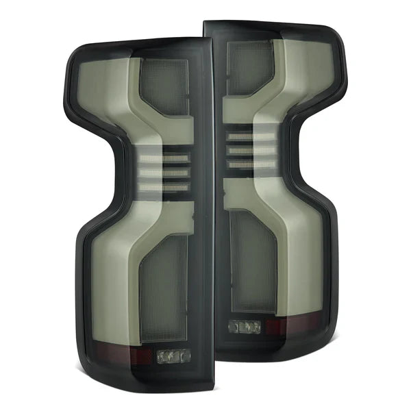 AlphaRex 19-25 Chevrolet Silverado 1500 / 20-25 Silverado 2500HD/3500HD LUXX-Series LED Tail Lights Black